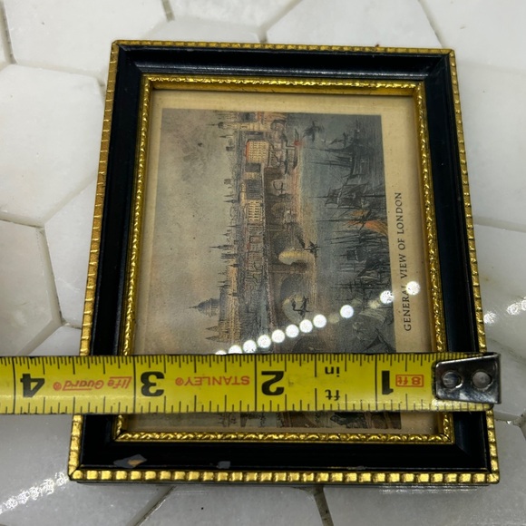 Vintage Set 3 Wooden Small Frame Pictures London, St. James Palace, St. Paul - Picture 11 of 11